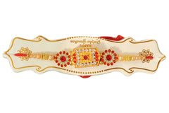 Bandhan Stone Rakhi  With Assorted Sweets from Vellanki Foods