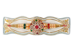 Bandhan Stone Rakhi With Kara Boondi