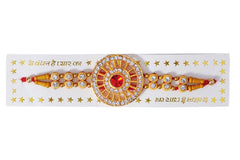 Bandhan Stone Rakhi  With Assorted Sweets from Vellanki Foods