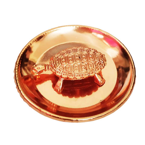 Tortoise Turtle with Plate / Copper Coated