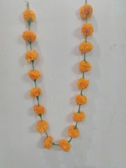 Artificial Marigold Fluffy Flower Garland For Decoration