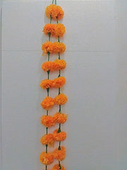 Artificial Marigold Fluffy Flower Garland For Decoration